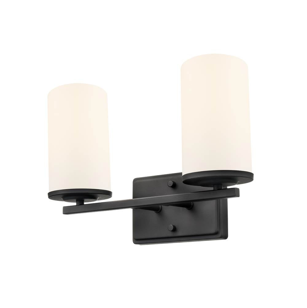 Millennium Lighting 2702WG-MB Matte Black Verlana 14'' 2-light Vanity - Matte Black Image 5