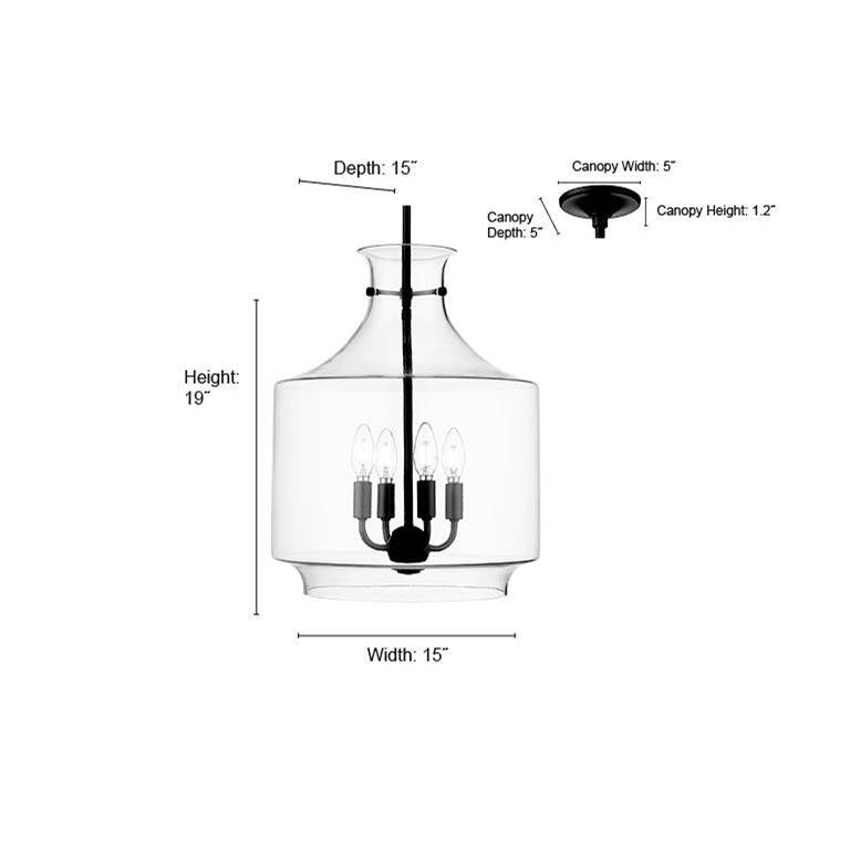 Millennium Lighting 22804-MG Modern Gold Pendant Light Image 2