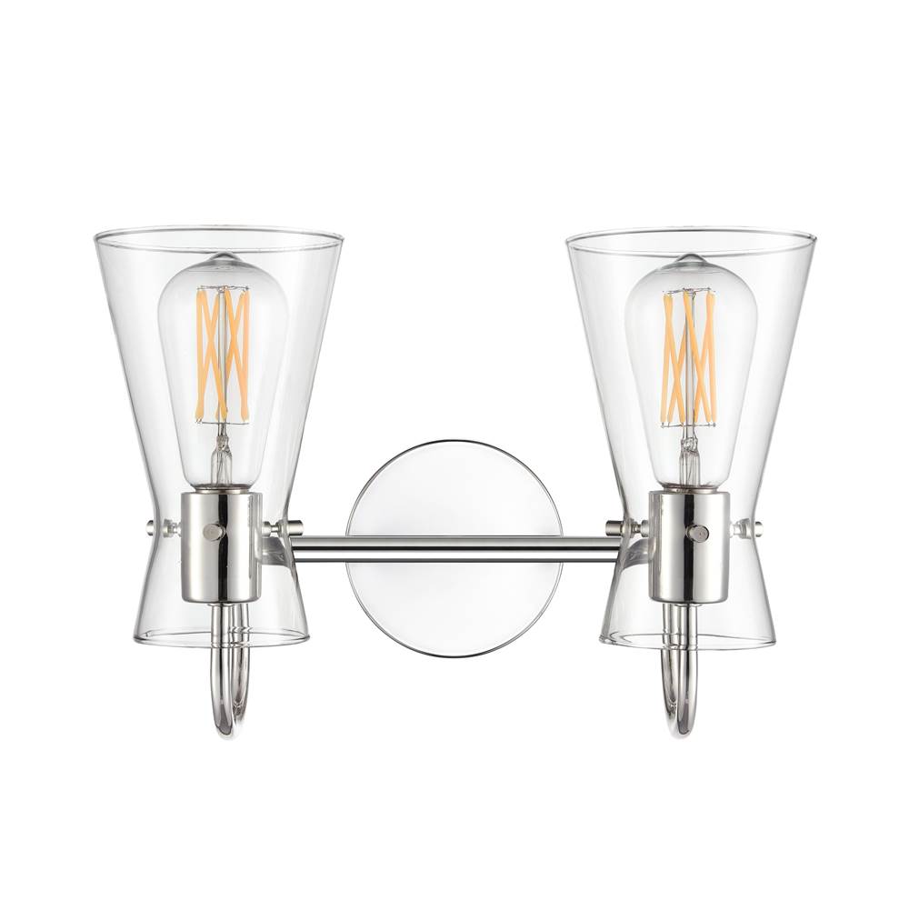 Millennium Lighting 21002-PN Polished Nickel Camellia 13.5'' Wide 2-light Vanity - Polished Nickel Image 5