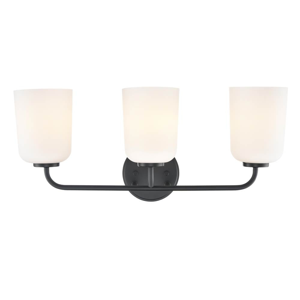 Millennium Lighting 214203-MB Matte Black Laphia 22'' Wide 3-light Vanity - Matte Black Image 6