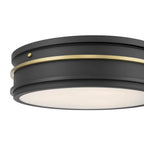 Millennium Lighting 90203-MB/VB Matte Black Stralara  16'' Wide 3-light Flush Mount Image 5
