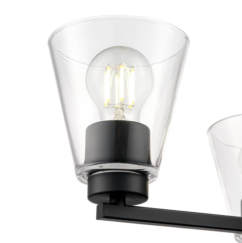 Millennium Lighting 64103-MB Matte Black Strayhan 18'' 3-light Chandelier - Matte Black Image 5