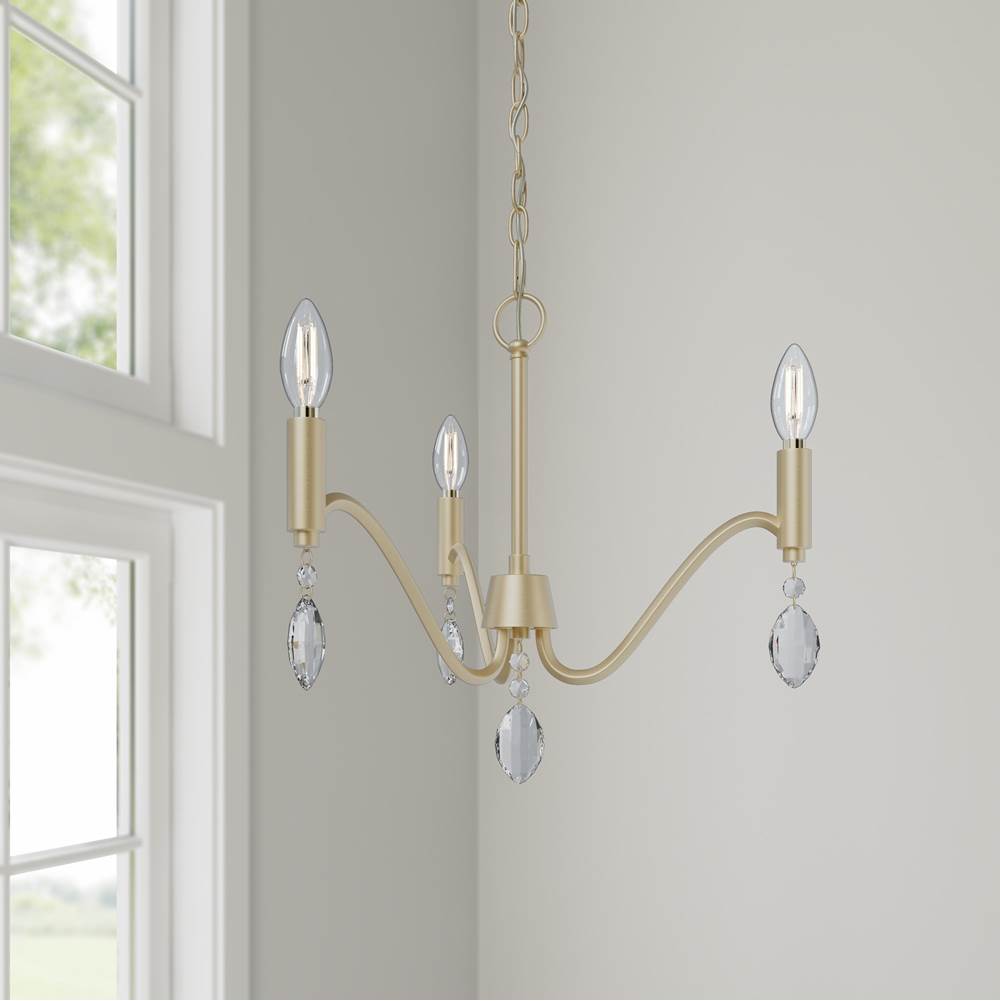 Millennium Lighting 205103-AGSI  Aureline 17.25'' Wide 3-light Chandelier Image 4