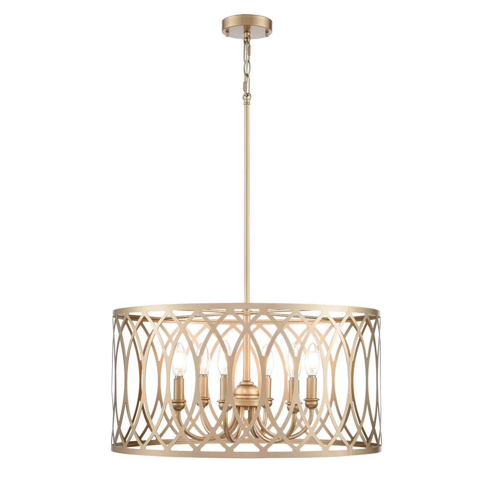 Millennium Lighting Arelyn 23'' Wide 6-light Pendant - Matte Black