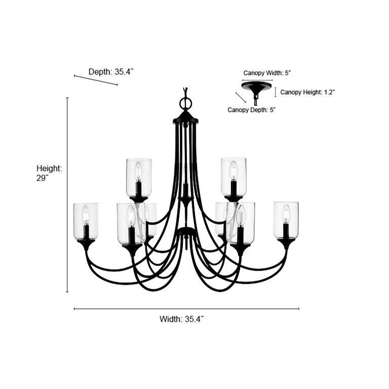 Millennium Lighting 22409-VB Vintage Brass Chandelier Ceiling Light Image 2