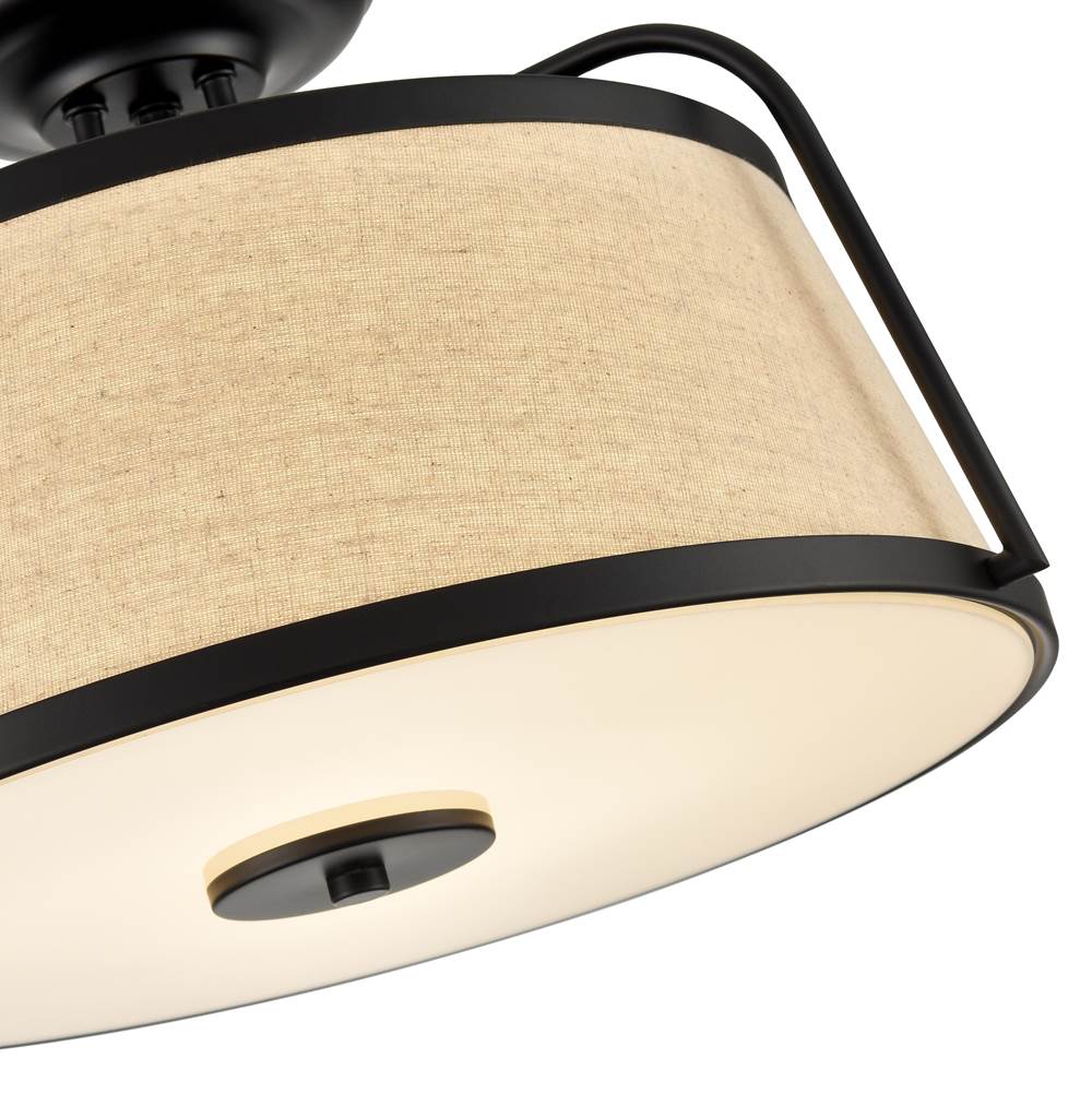 Millennium Lighting 78201-MB Matte Black Led Semi-flush Ceiling Mount Image 4