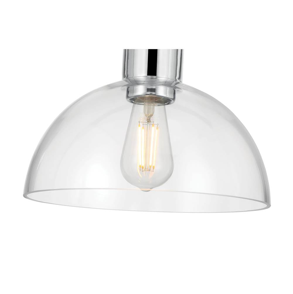 Millennium Lighting 6021-CH Chrome Knightsdale 10'' Wide 1-light Semi-flush Mount Image 5