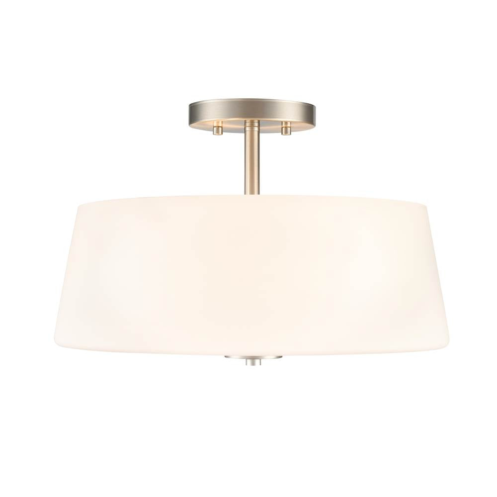 Millennium Lighting Laphia 15.75'' Wide 3-light Semi Flush - Brushed Nickel