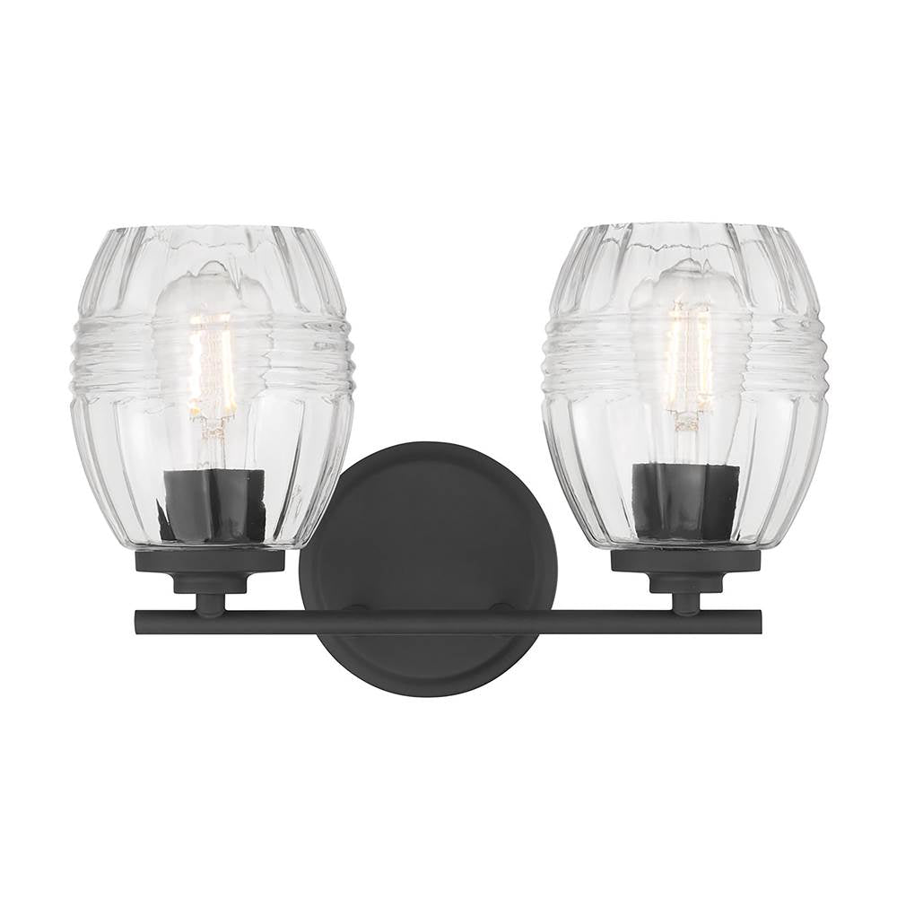 Millennium Lighting 9992-MB Matte Black Miravelle 14'' Wide 2-light Vanity Image 6