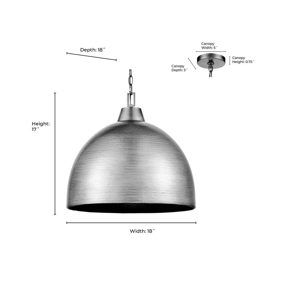 Millennium Lighting 99204-ASL Antique Silver Leaf Pendant Light Image 3