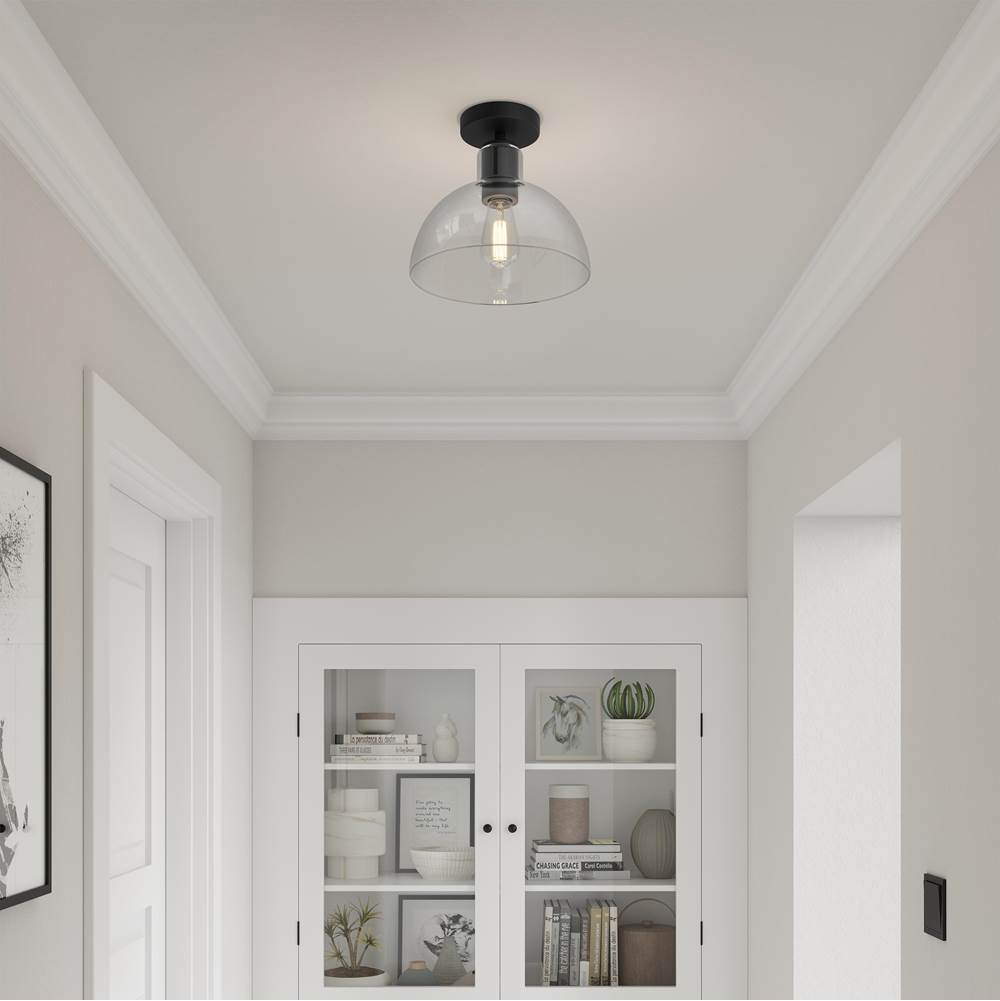 Millennium Lighting 6021-MB Matte Black Knightsdale 10'' Wide 1-light Semi-flush Mount Image 4