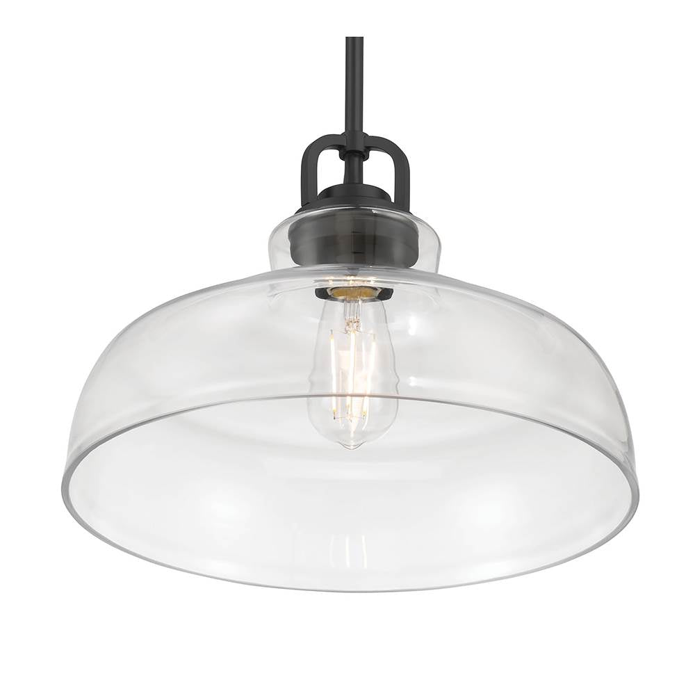 Millennium Lighting 98101-MB Matte Black Clarien  14'' Wide 1-light Pendant Image 7