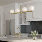 Millennium Lighting 97104-VB Vintage Brass Ardeva 36'' Wide 4-light Linear Chandelier Image 4