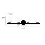 Millennium Lighting 49004-MG Modern Gold Apria 33'' Wide 4-light Vanity - Modern Gold Image 3
