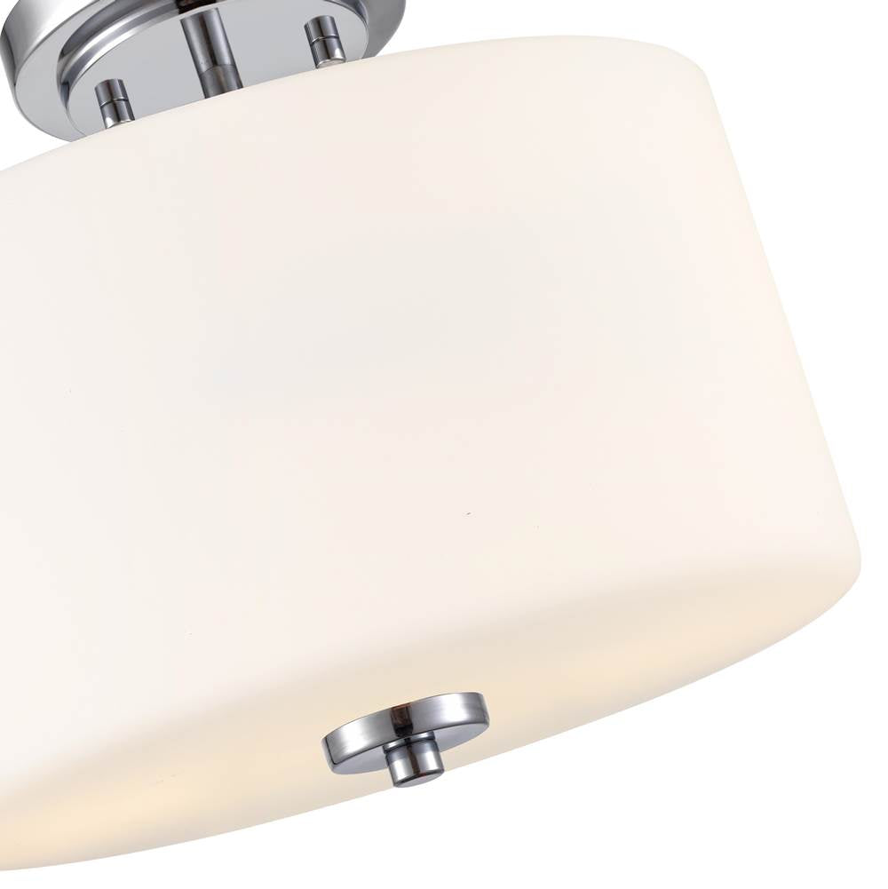 Millennium Lighting 2710WG-CH Chrome Verlana 22'' 2-light Semi-flush Mount - Chrome Image 3