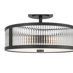 Millennium Lighting 23303-MB Matte Black Ardezia 15.75'' Wide 3-light Semi-flush Mount Image 6