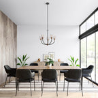 Millennium Lighting 9425-MB/MG Matte Black Modern Gold Chandelier Ceiling Light Image 2