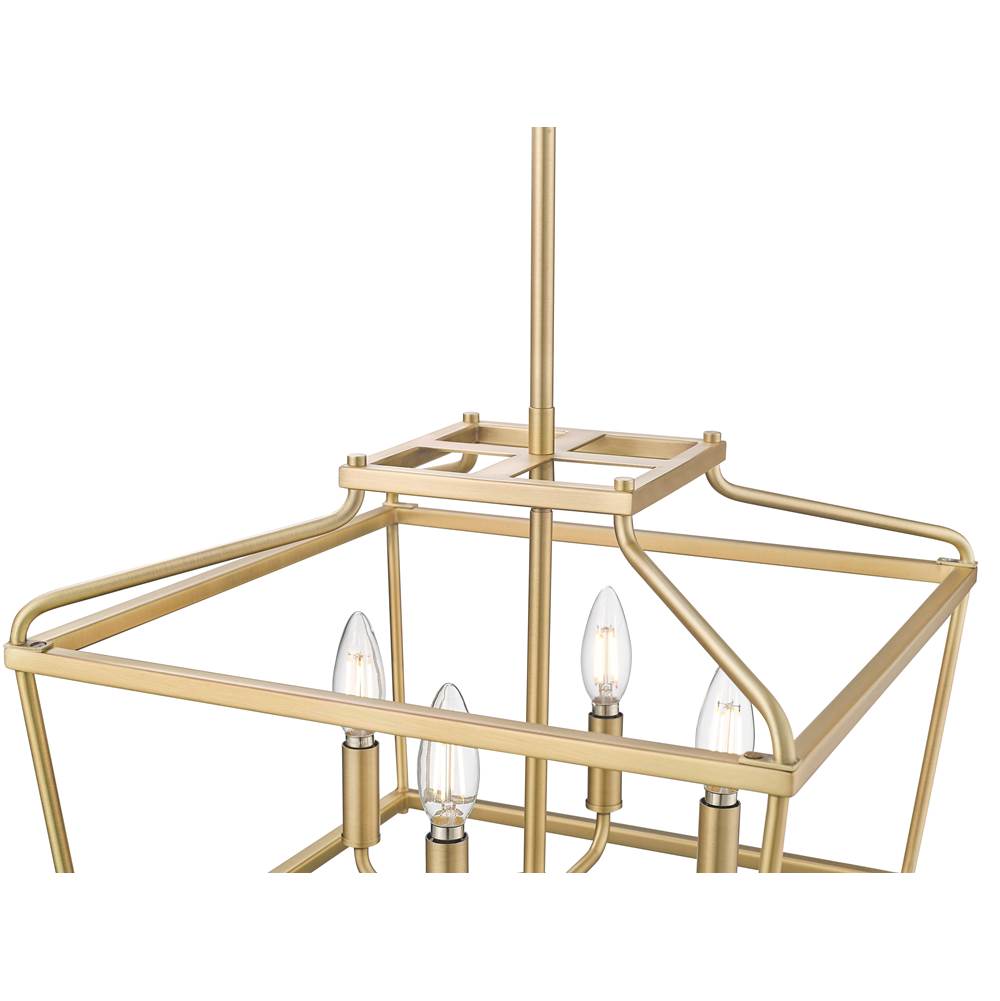 Millennium Lighting 19104-VB Vintage Brass Nellita 16'' Wide 4-light Pendant - Vintage Brass Image 6