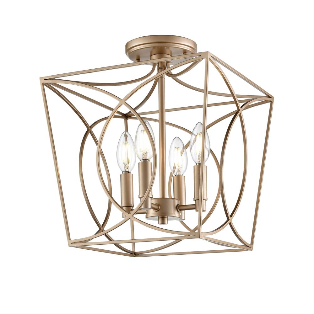 Millennium Lighting 4004-PMG Painted Modern Gold Semi-flush Ceiling Mount Image 6