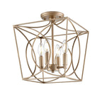 Millennium Lighting 4004-PMG Painted Modern Gold Semi-flush Ceiling Mount Image 6