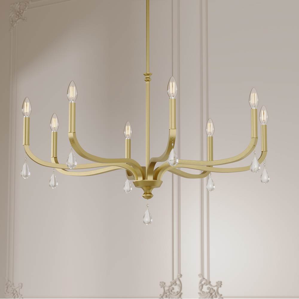 Millennium Lighting 220108-VB Vintage Brass Viremont 36'' Wide 8-light Chandelier Image 4
