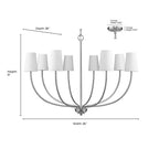 Millennium Lighting 29908-VB Vintage Brass Chandelier Ceiling Light Image 3