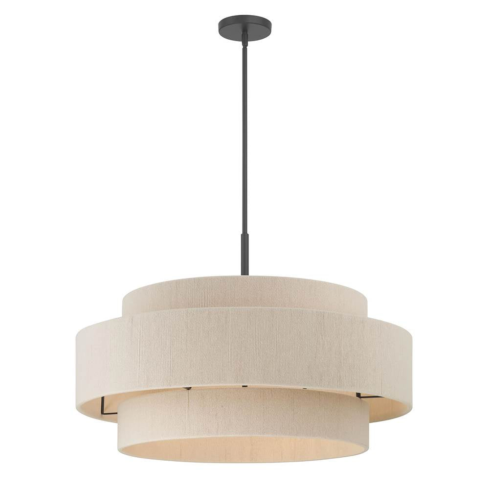 Millennium Lighting 208106-MB Matte Black Helbert 30'' Wide 6-light Pendant Image 1
