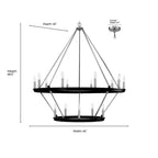 Millennium Lighting 95015-MB/MG Matte Black,Modern Gold Chandelier Ceiling Light Image 2
