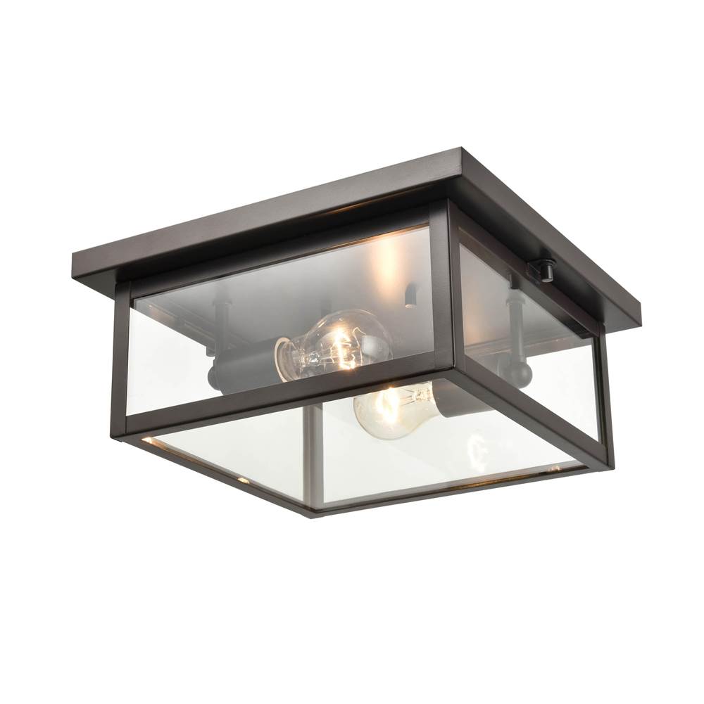 Millennium Lighting 4202-PBZ Powder Coat Bronze Outdoor Flush Mount Image 2