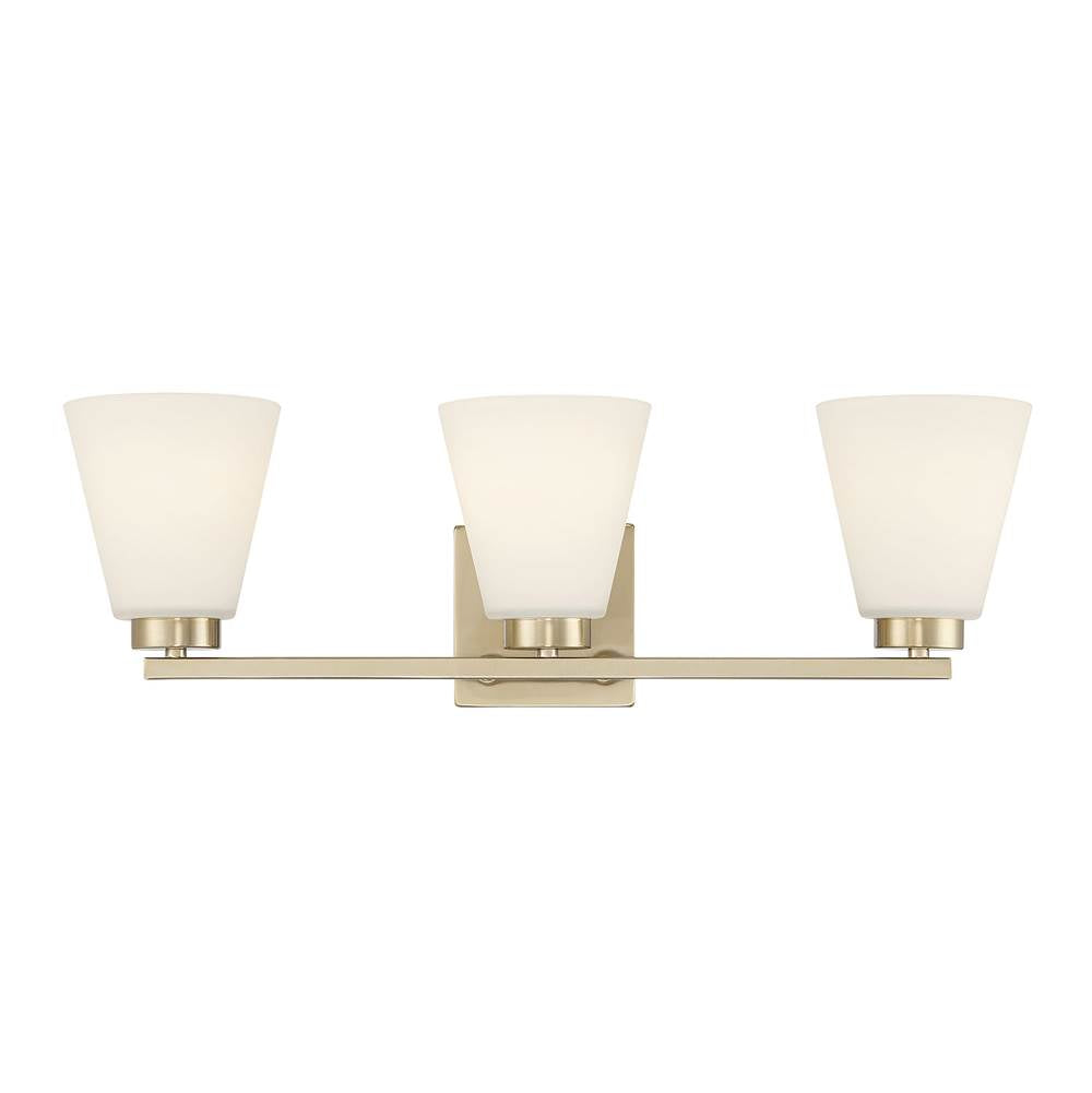 Millennium Lighting 64003WG-MG Modern Gold Strayhan 22'' Wide 3-light Vanity Image 6