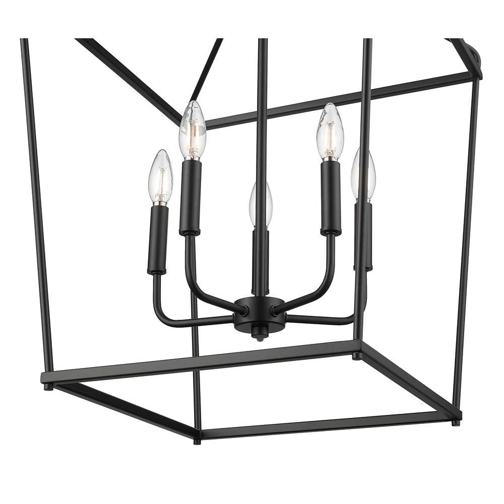 Millennium Lighting 19005-MB Matte Black Nellita 18'' Wide 5-light Pendant - Matte Black Image 7