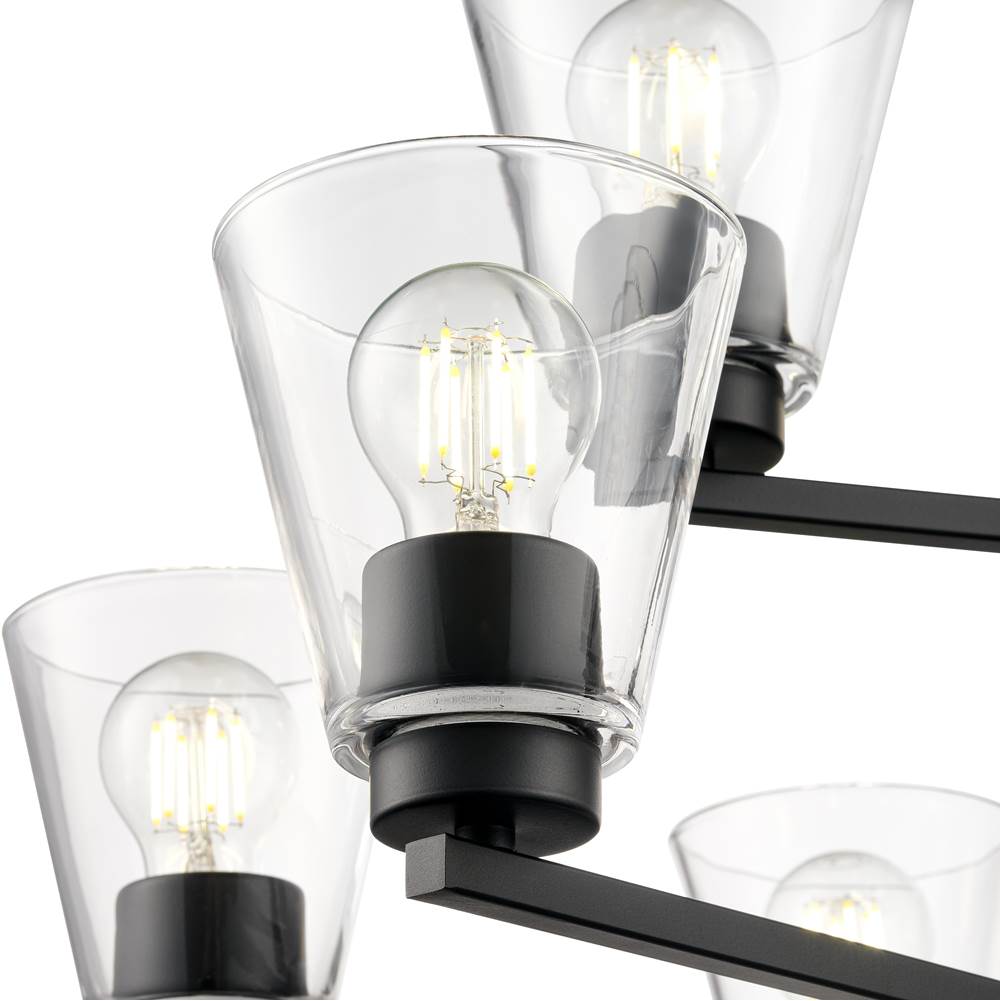 Millennium Lighting 64109-MB Matte Black Strayhan 28.5'' 9-light Chandelier - Matte Black Image 5