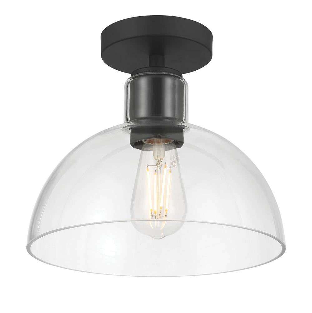 Millennium Lighting 6021-MB Matte Black Knightsdale 10'' Wide 1-light Semi-flush Mount Image 7