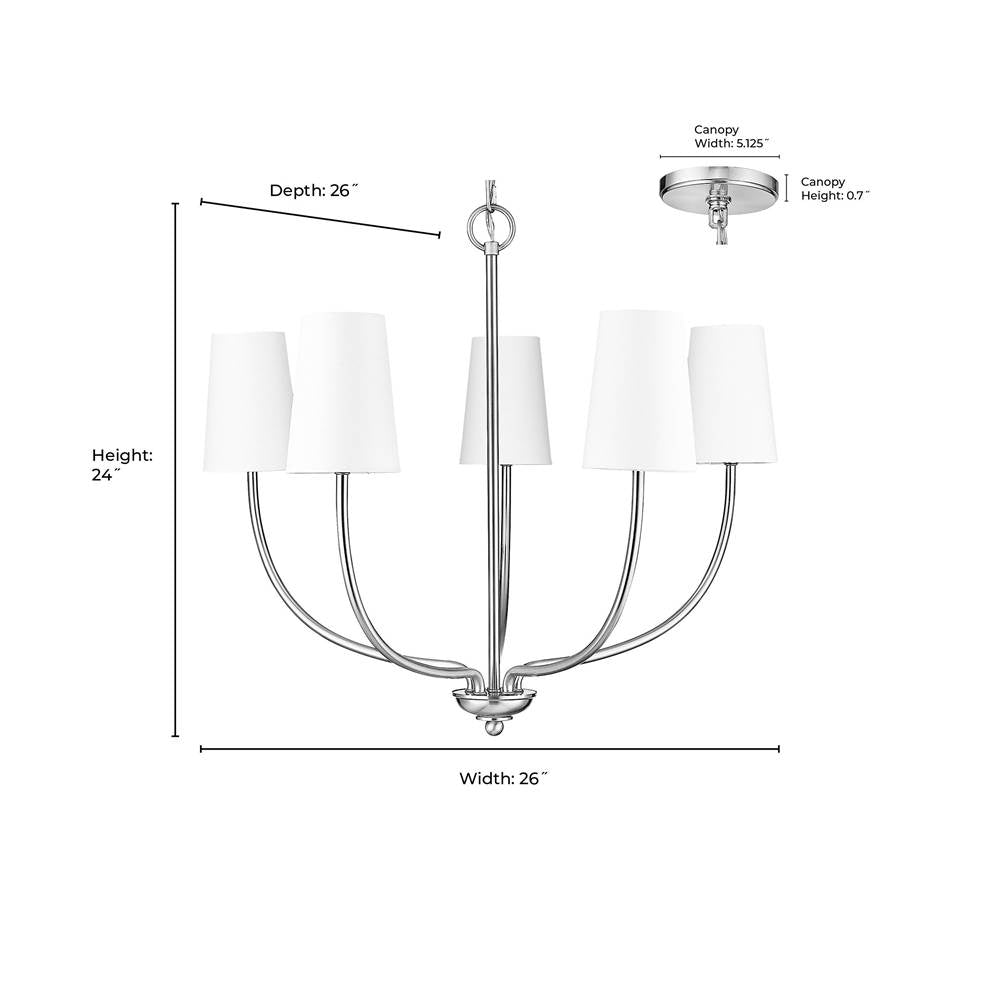 Millennium Lighting 29905-VB Vintage Brass Chandelier Ceiling Light Image 2