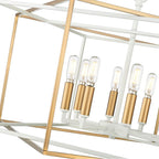 Millennium Lighting 22609-MW/VB Matte White,Vintage Brass Pendant Light Image 3