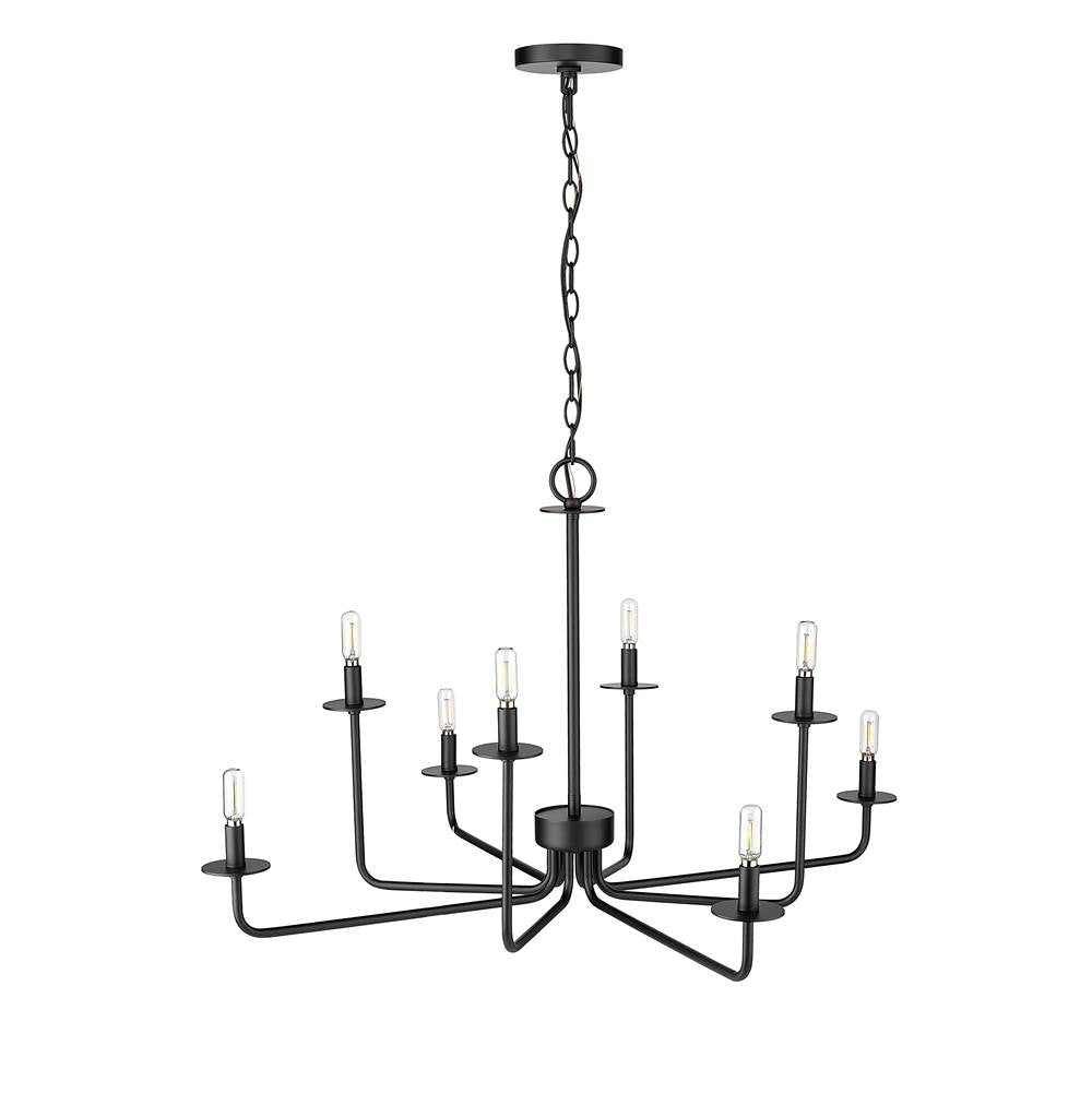 Millennium Lighting 12508-MB Matte Black Chandelier Ceiling Light Image 4