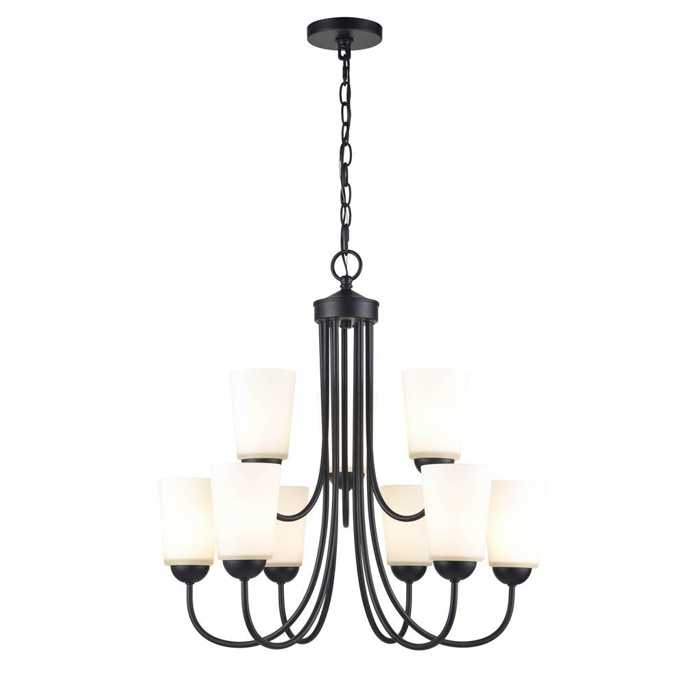 Millennium Lighting Ivey Lake Ivey Lake 9-light Chandelier Ceiling Light Matte Black