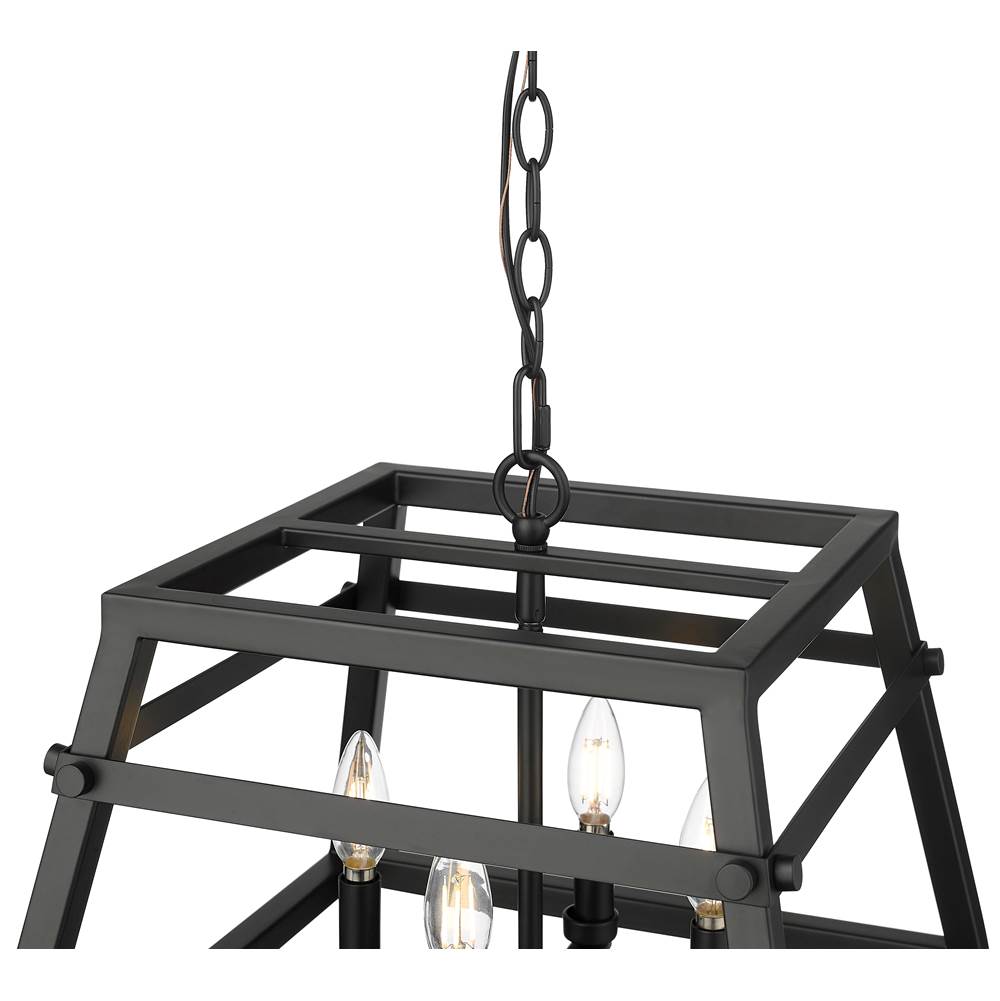 Millennium Lighting 19304-MB Matte Black Tellsa 16'' Wide 4-light Pendant - Matte Black Image 6