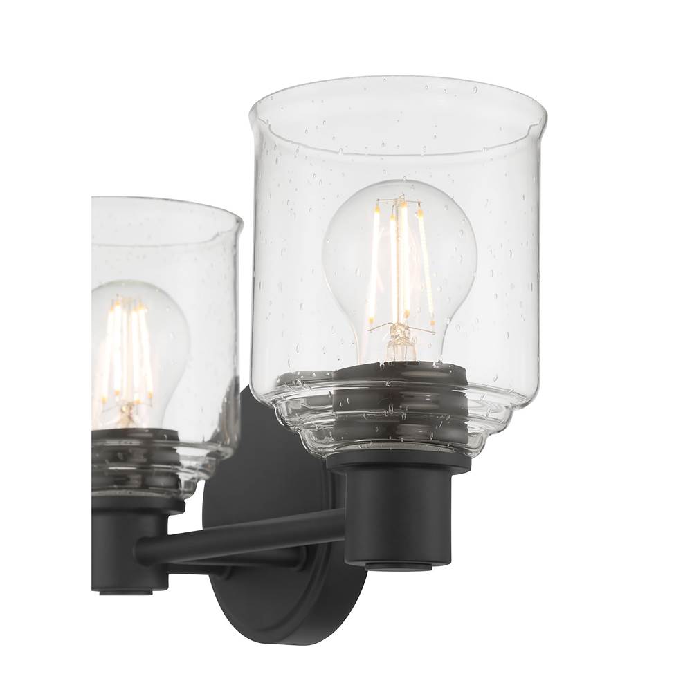 Millennium Lighting 202103-MB Matte Black Vessair 22.5'' Wide 3-light Vanity Image 5