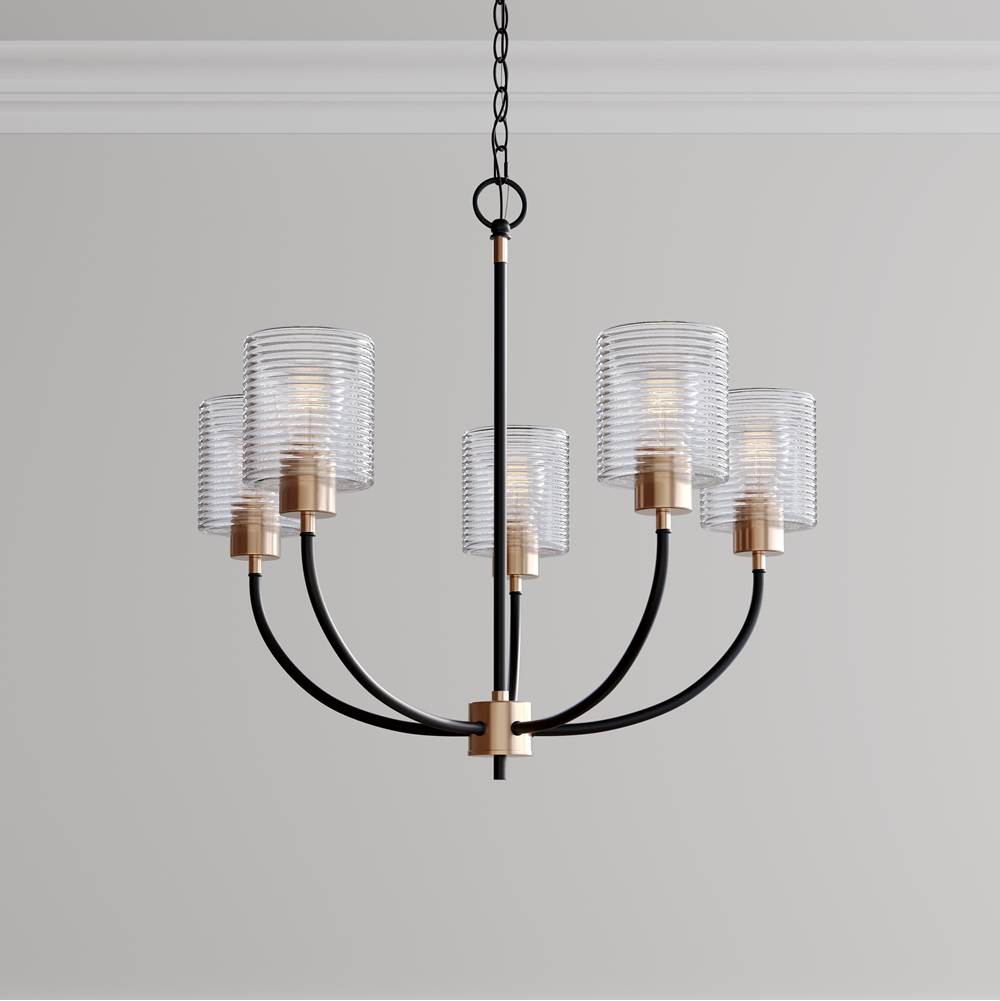 Millennium Lighting 9425-MB/MG Matte Black Modern Gold Chandelier Ceiling Light Image 3