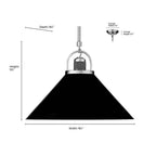 Millennium Lighting 20901-VB/MB Vintage Brass,Matte Black Pendant Light Image 2
