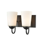 Millennium Lighting 9812-MB Matte Black 2 Light Vanity Image 1