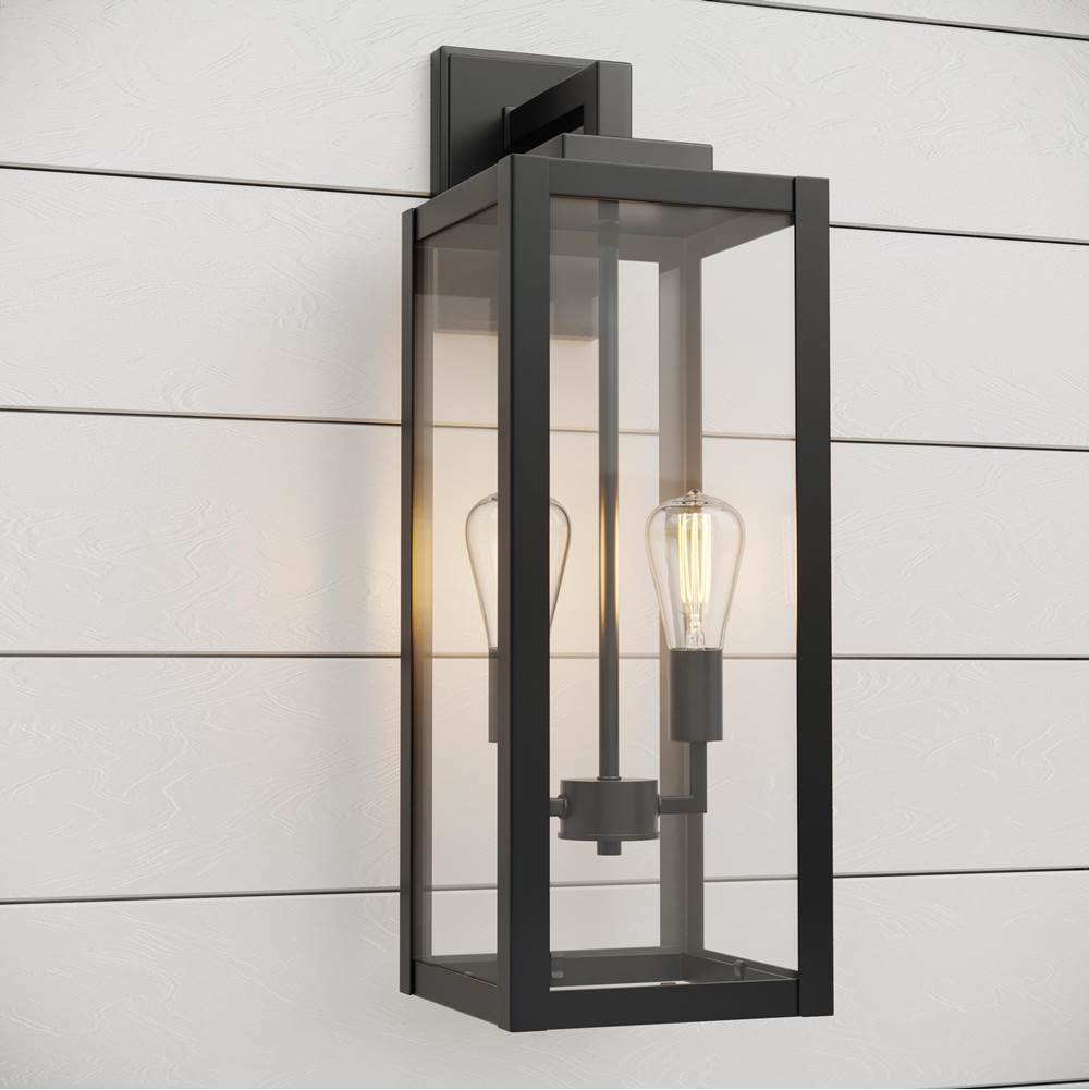 Millennium Lighting 60092-PBK Powder Coated Black 2-light Outdoor Wall Sconce - Powder Coated Black Image 3