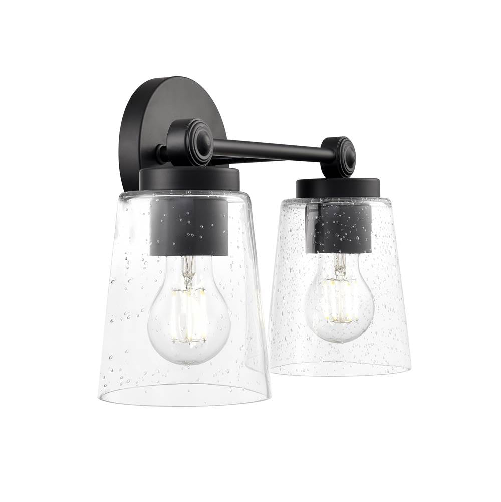 Millennium Lighting 22002-MB Matte Black Lauryn 13.5'' Wide 2-light Vanity - Matte Black Image 7