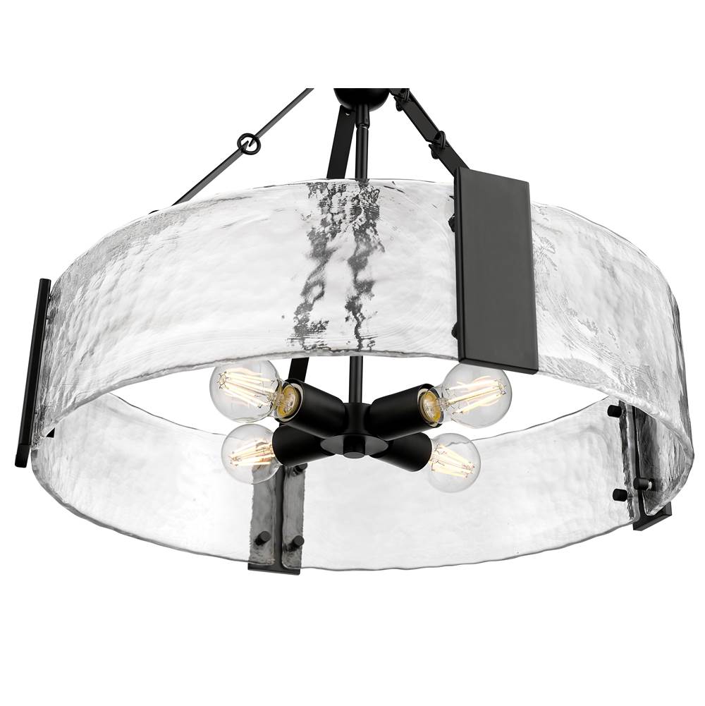 Millennium Lighting 19404-MB Matte Black Rezi 24.25'' Wide 4-light Pendant - Matte Black Image 7