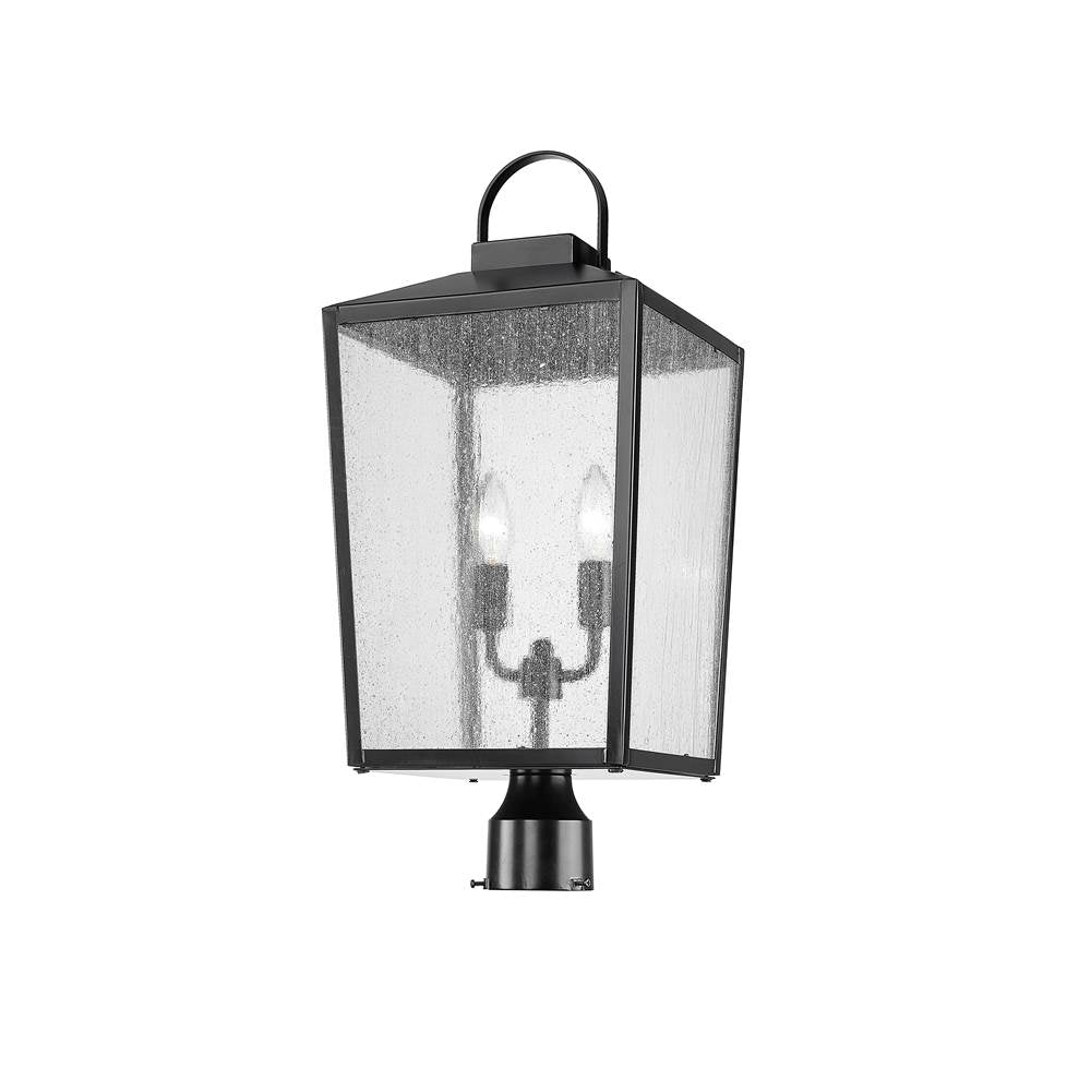 Millennium Lighting 42654-PBK Powder Coated Black Outdoor Post Lantern Image 4