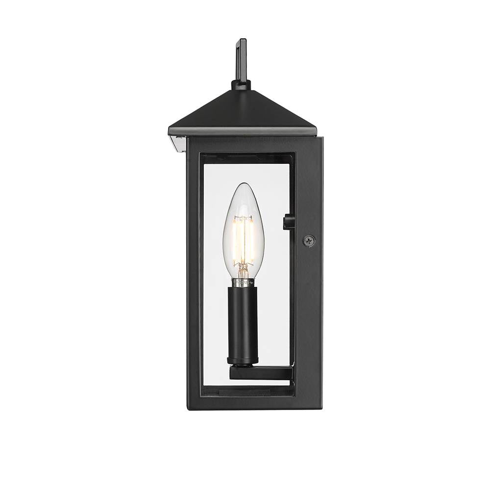 Millennium Lighting 198001-PBK Powder Coated Black Munger 11'' High 1-light Outdoor Wall Sconce - Powder Coated Black Image 6