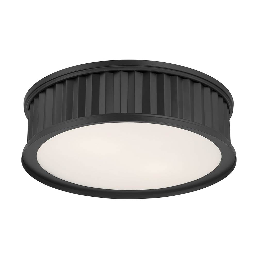Millennium Lighting 9503-MB Matte Black Corvella 18'' Wide 3-light Flush Mount Image 1