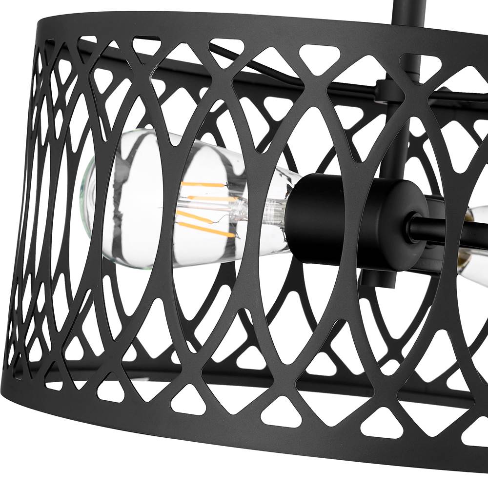 Millennium Lighting 4212-MB Matte Black Semi-flush Ceiling Mount Image 3
