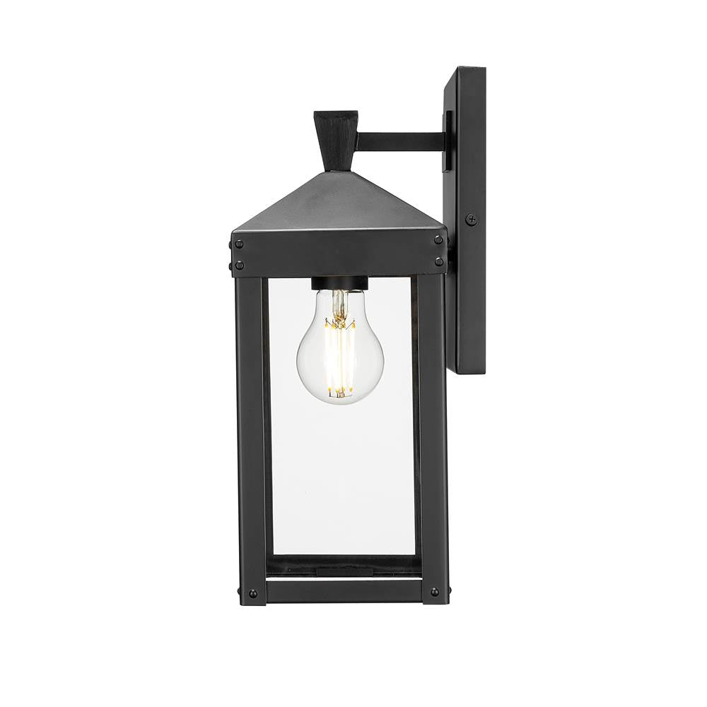 Millennium Lighting 22901-PBK Powder Coated Black Yates 13.75'' High 1-light Outdoor Wall Sconce - Powder Coated Black Image 6